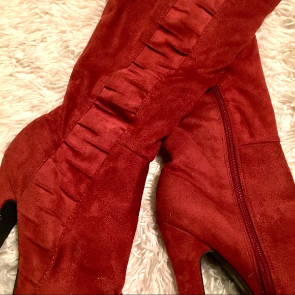 Rust Knee-High Boots - Picture 2 of 3